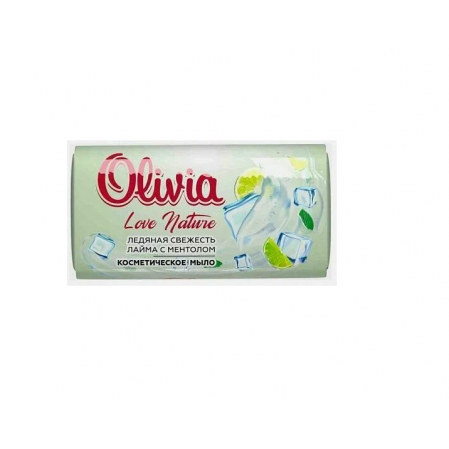 Мыло туалетное твердое ALVIERO "Olivia Love Nature&Fruttis" Ледяная свежесть лайма с ментолом, 140г