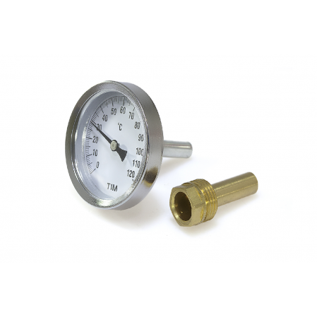 Термометр с гильзой 1/2", от 0 до 120С Y-63A-50-120