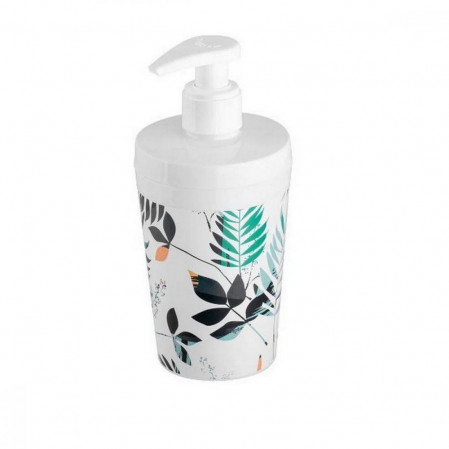 Дозатор пластиковый для жидкого мыла 70*70*150мм Breeze leaf Полимербыт, арт.4306901