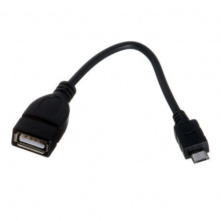 Кабель USB OTG micro USB на USB, шнур 0,15м, черный, REXANT