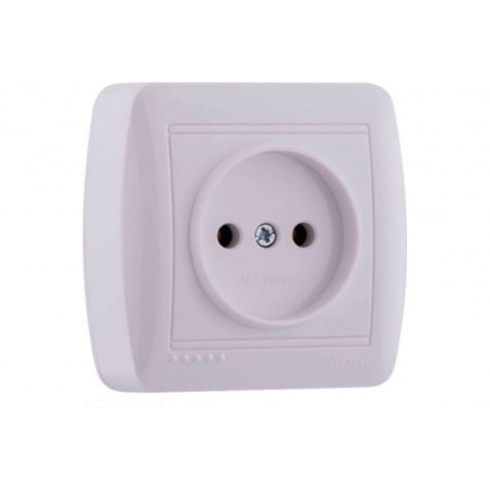 Lezard DEMET роз. ОУ 1 мест. 16А,  бел. (основание PBT, корпус PC) 711-0200-121