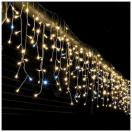 Гирлянда светодиодная уличная "Бахрома", 25м, 500LED, цвет белый/золото, 30/50/70см, 115949