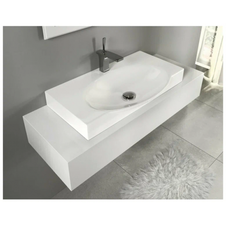 Умывальник Infinity 76 с кронштейнами, полотенцедержателем SANITA LUXE