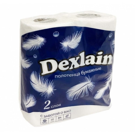 Полотенце бумажное "DEXLAIN" двухслойные 210*150 спайка 2шт, 37200