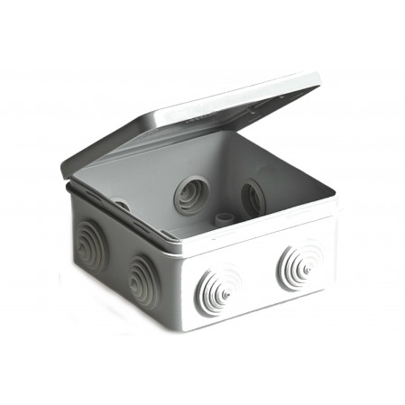 Распаячная коробка ОП 65х65х50мм, крышка, IP54, 4вх. TDM 1401-0111