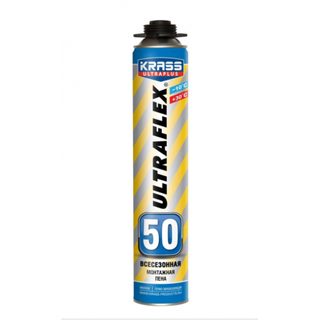 Пена монтажная KRASS ULTRAFLEX 50 профессиональная, всесезонная 700мл, 32447