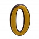 Цифра дверная АЛЛЮР, пластик, "0", золото, А5086