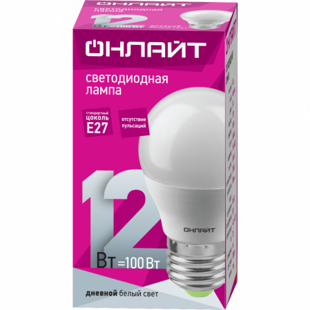 Лампа ОНЛАЙТ 90 065 OLL-G45-12-230-6.5K-Е27-F R 183823
