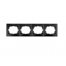 Рамка на 4 поста гор. Intro Plano антрацит 1-504-05