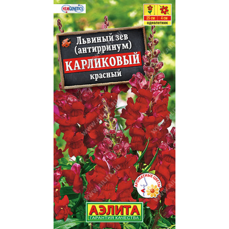 Львиный зев Карликовый красный 10шт ЦП Аэлита, 253280