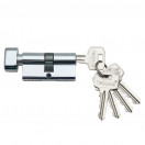 Цилиндровый механизм с вертушкой ЦАМ ЦМВ 60mm (25+10+25) CP хром 5кл. 208085