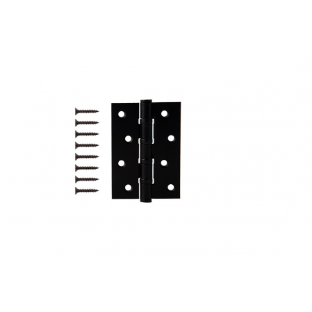 Петля АПЕКС врезные 100*70-B4-Steel-BLM, матовый черный (комп/2шт)