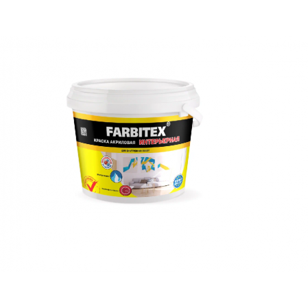 Краска ВДК интерьерная белоснежная 3кг FARBITEX