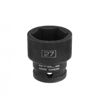 Головка ударная удлиненная шестигранная, 27 мм, 1/2", CrMo// Stels 13950