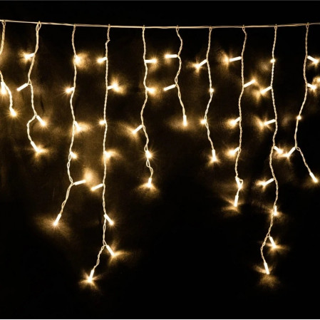 Гирлянда светодиодная уличная "Бахрома", 6м, 120 LED, цвет золото, 30/50/70см, 115947