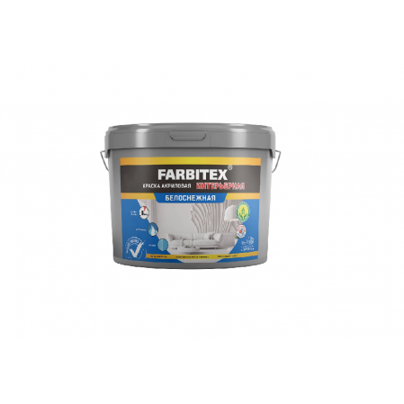 ВДК интерьерная белоснежная 6 кг FARBITEX