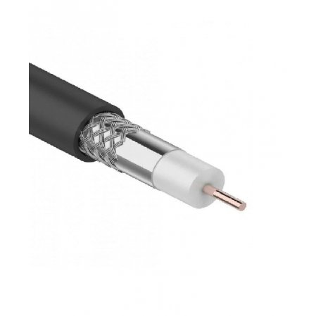 Кабель RG-6 75, OUTDOOR, 1.02 жила, сталь/медь, 48*0,12, черн. REXANT 01-2202