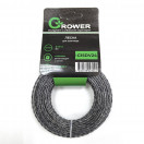 Леска для триммера GROWER (диаметр 2,4мм / ВИТОЙ КВАДРАТ С ЖИЛОЙ / длина 15м), арт.G15DV24