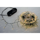 Гирлянда уличная электрическая "Нить" пушистая, 500LED, 5м, белый теплый, 8 реж.,зел. провод, 108185