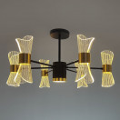 Люстра 6 плафонов 61*38,5 см 120Вт 31500LM 50м2 черный Baizheng N5496-6