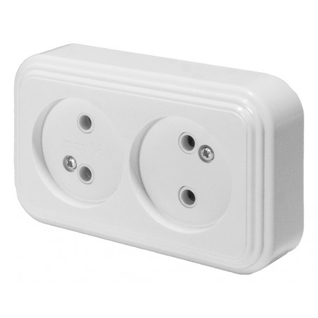 Розетка STEKKER БРЕСТ ОУ 2мест., PST16-30-20 (RA 16-237-Б) 39693