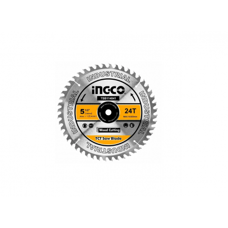 Диск пильный для циркулярных пил по дереву 140*25.4*16, 24T INGCO TSB114041 INDUSTRIAL*
