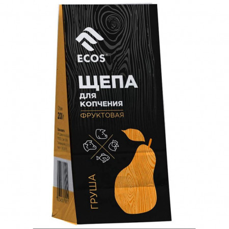 Щепа для копчения 200 г из фруктовых пород Груша Ecos, арт.107330