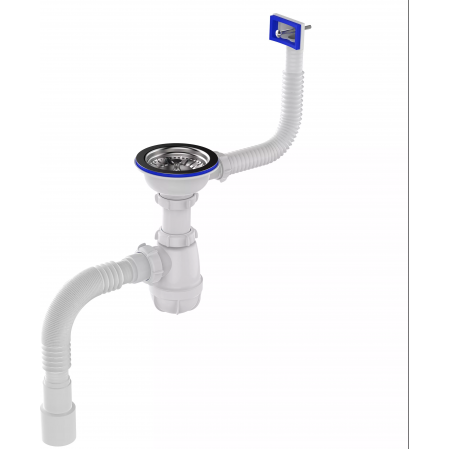 Сифон для мойки 40*40/50 белый Aquant  В0147-20-MR