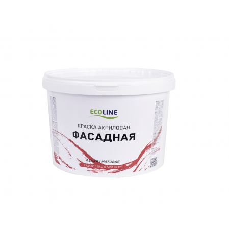 Краска ECOLINE фасадная 14,0кг, 31376