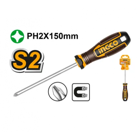 Отвертка PH2*150 INGCO HSDPH2150 INDUSTRIAL