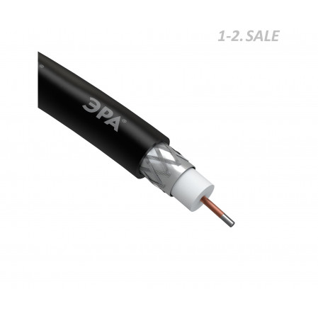 Кабель RG-6U, 75Ом, CCS, черный ЭРА