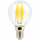 Ecola шар G45 E14 6W 4000K 4K прозр. 78x45 филамент (нитевидная), 360° Premium N4PV60ELC