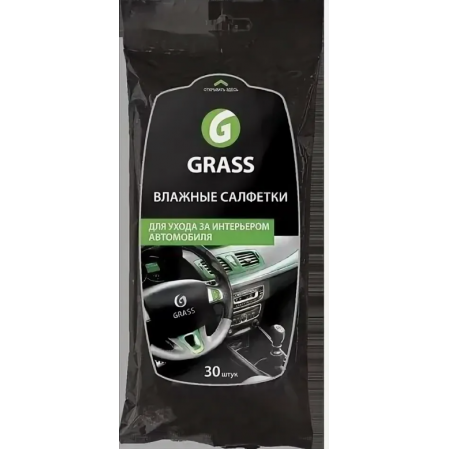 Салфетки влажные GRASS для ухода за интерьером автомобиля IT-0311