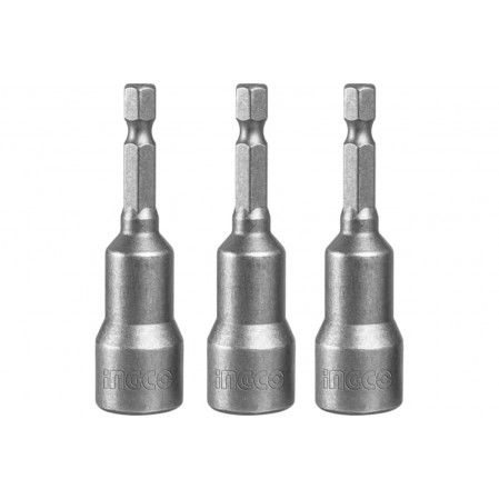 Бита ключ насадка магнитная 12мм, 1/4", 3шт, INGCO, AMN1231