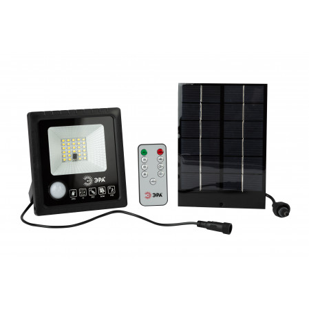 Прожектор св/д уличный на солн. бат. 20W(350lm)  5000К 6К с датч. движения ПДУ IP65 8478 775175