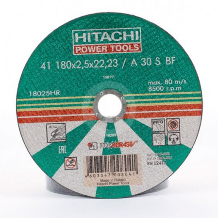 Круг отрезной по металлу HITACHI 180*2.5*22