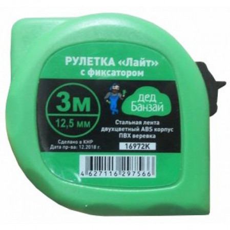 Рулетка Лайт Дед Банзай 3м*12,5мм. 2х цв. 16972К