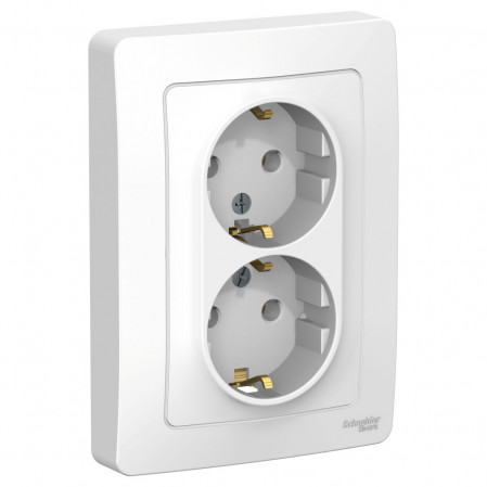 Розетка Schneider BLANCE CУ 2мест 16А бел BLNRS001021