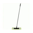 Швабра метал. 110см насадка микрофибра 43*13см черно-зеленый Mop clean Рыжий кот, арт.310474 