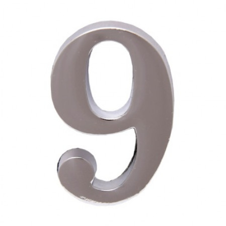 Номер дверной "9" ХРОМ