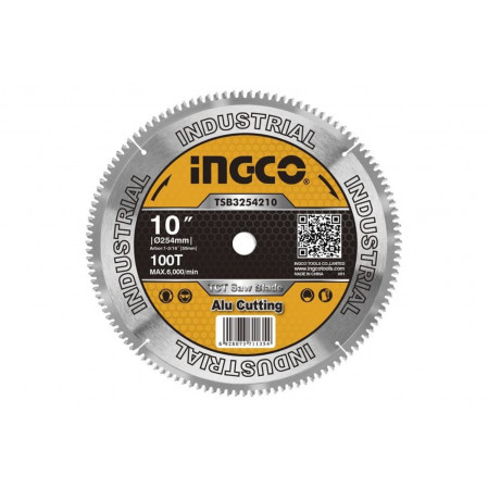 Диск пильный по алюминию ТСТ 254*30мм, 100Т, TSB3254210 INDUSTRIAL INGCO