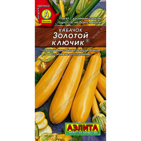 Кабачок цуккини Золотой ключик 1г, раннеспелый (Аэлита), 072404