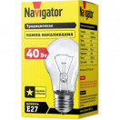 Лампа накаливания Navigator A55 E27 40W ЛОН прозрачная NI-A-40-230-E27-CL 94325