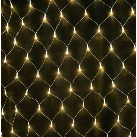 Гирлянда светодиодная 1,5*1,5м, 160 led сетка желтая, Fex, арт.ХНР-1132