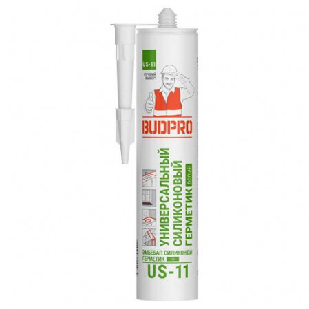 Герметик BUDPRO силик. белый 240ml US-11