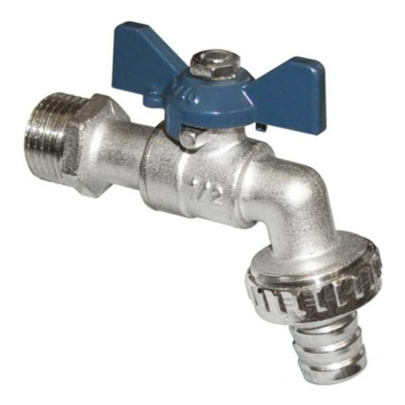 Кран шаровый Aqualink, с носиком, 1/2 Ш, бабочка (100/10) 01489