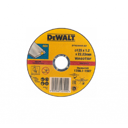 Диск отрезной 125*1,2*22,2мм (металл) Industrial DeWalt DT42340Z