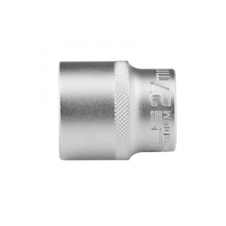 Головка торцевая, 27мм 12-гранн. CrV под квадрат 1/2", Stels, 13671