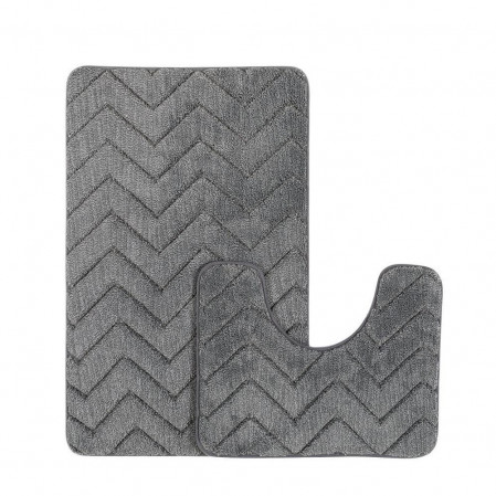 Коврик для ванной набор 60*90/60*45 см зигзаг BZ-ST269-2 Baizheng