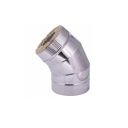 Отвод-сэндвич 45° (430/0,8мм+нерж) Ф150/210 FERRUM